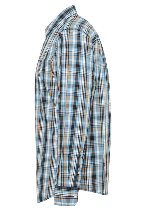 Mustang Chester Men's Poplin Multi Check Shirt | 100% Cotton Regular Fit 1016958